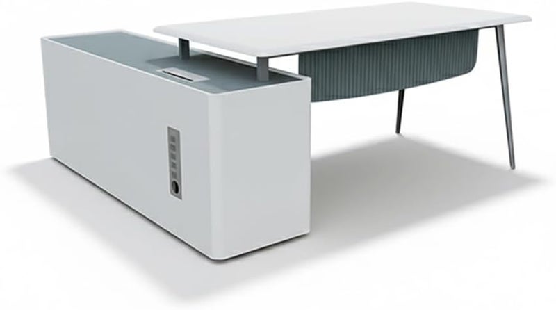 Neo Front مكتب تنفيذي على شكل L نيو فرونت مع دعم USB - Image 2
