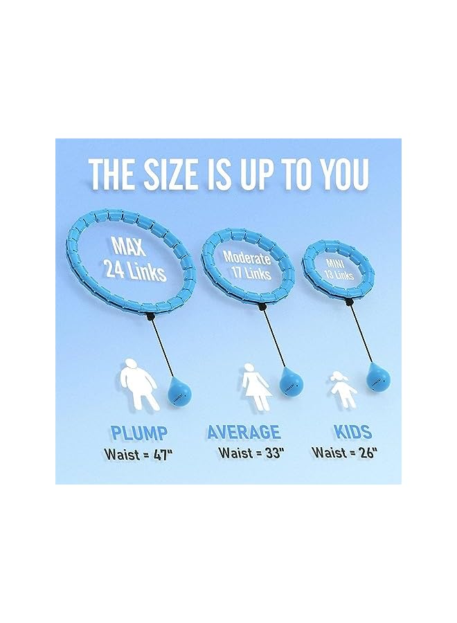 PROMASS Weighted Hula Circle Hoops For Adults Weight Loss, Infinity Hoop Fit Plus Size 47 Inch, 24 Detachable Links, Exercise Hula Hoop Suitable For Women And Beginners - Image 2