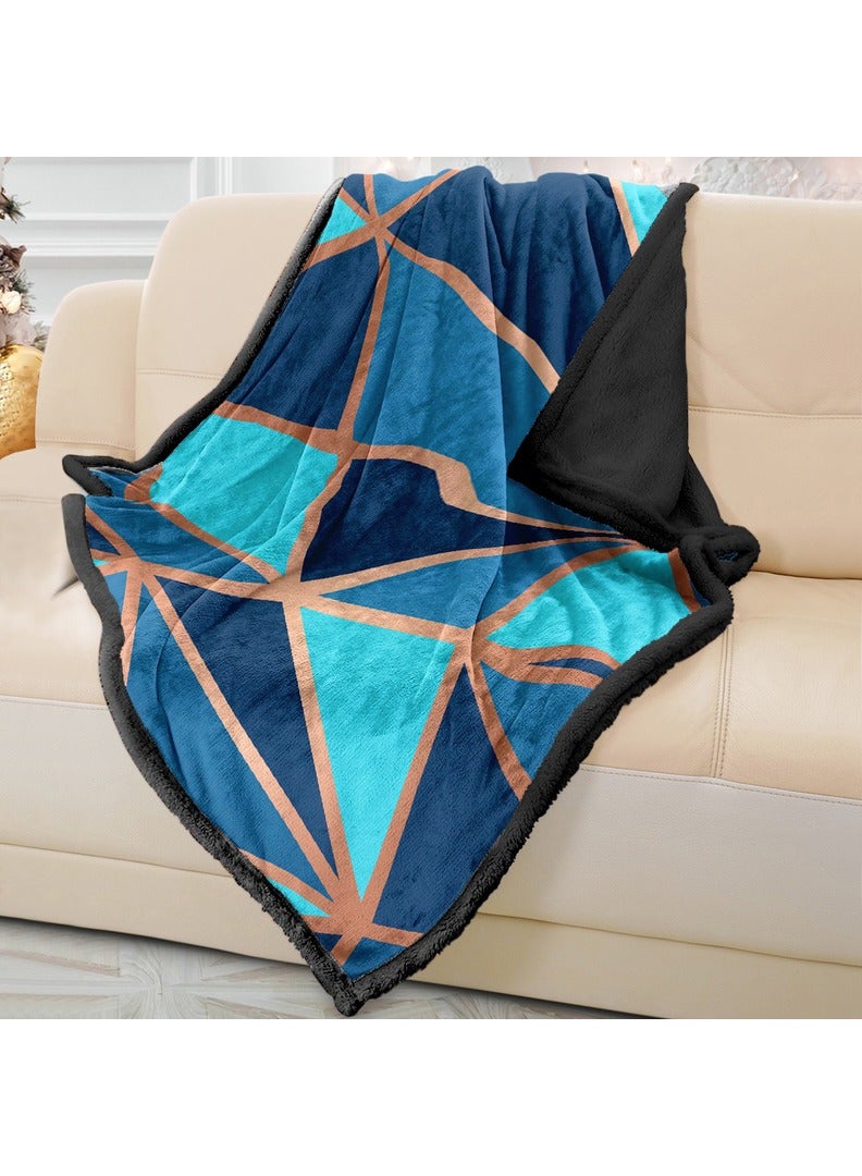 ريزاريز غطاء أريكة معدني ناعم باللون الأزرق المخضر