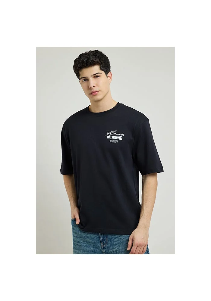 R&b Printed T-Shirt with Crew Neck and Short Sleeves