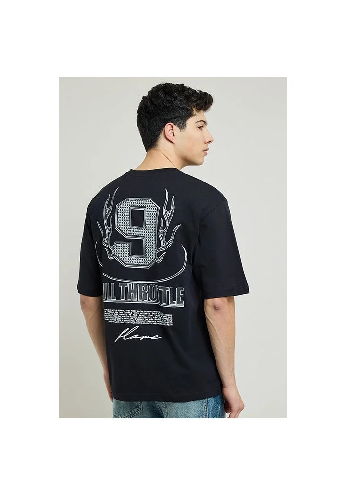R&b  Printed T-Shirt with Crew Neck and Short Sleeves for Men | Best Price UAE