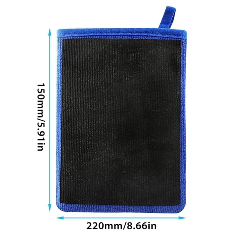 Car Clay Mitt: 2pcs Blue, Reusable Design, Ergonomic Snug Fit - Safe Multi-Surface Application, Microfiber Clay Mitt for Auto Detailing And Paint Decontamination - Image 2