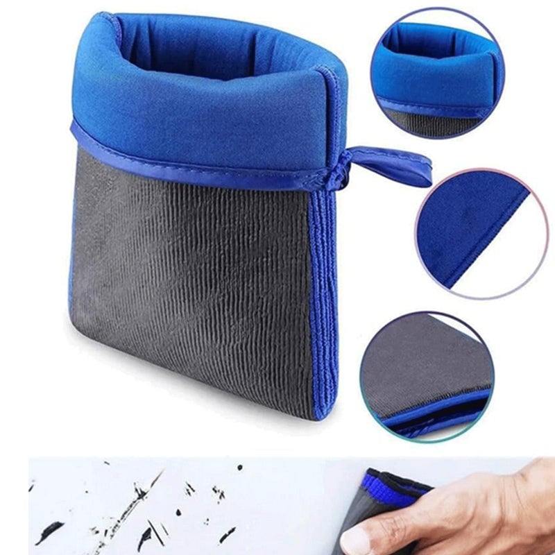 Car Clay Mitt: 2pcs Blue, Reusable Design, Ergonomic Snug Fit - Safe Multi-Surface Application, Microfiber Clay Mitt for Auto Detailing And Paint Decontamination - Image 4