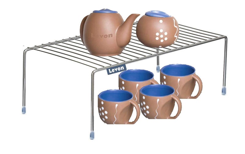 LEVON Stainless Steel Multi Purpose Simple Stand Shelf Rack for Kitchen - Size (12X 9 X 5 Inches)| Special Nano Coating - Image 5
