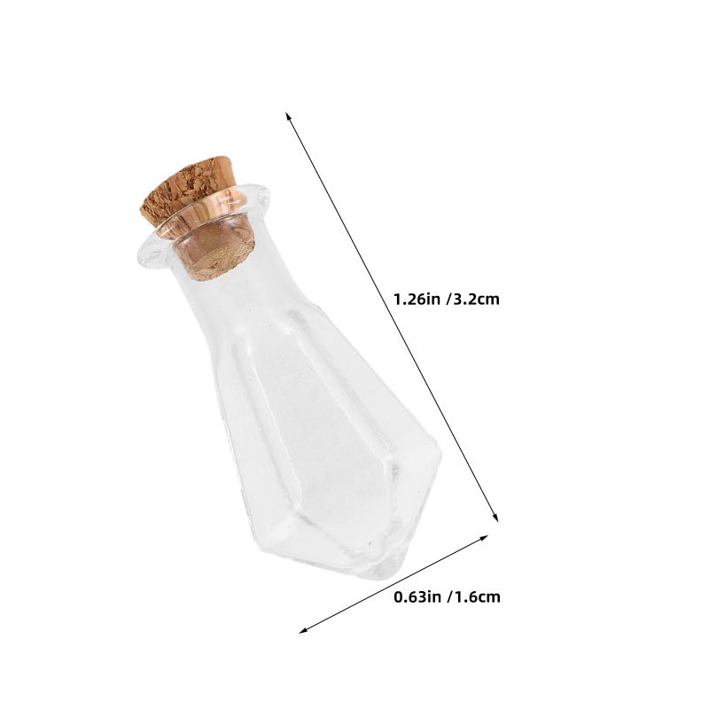 15pcs Mini Glass Wish Bottles With Cork Lids - Tiny Empty Clear Message Jars For Diy Crafts -Glass Vials Transparent Wishing Bottles - Image 5