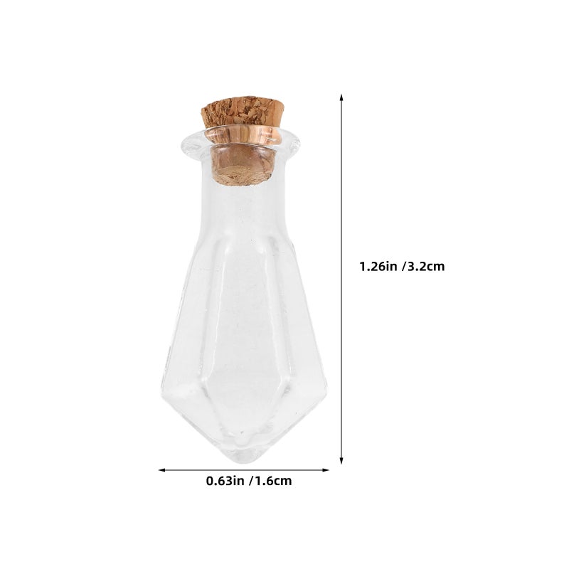 15pcs Mini Glass Wish Bottles With Cork Lids - Tiny Empty Clear Message Jars For Diy Crafts -Glass Vials Transparent Wishing Bottles - Image 4