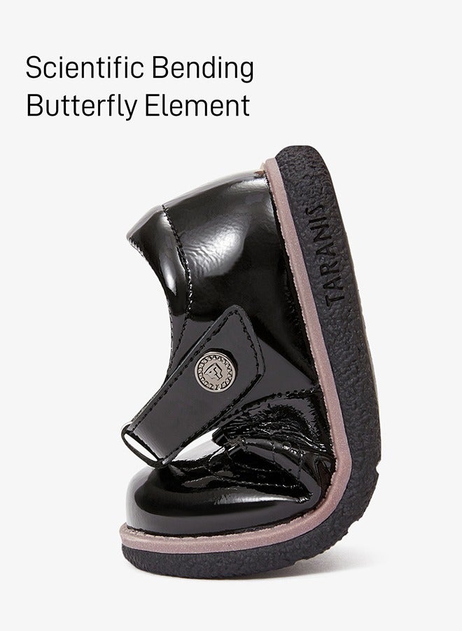 تارانيس أحذية أطفال تارانييس الكلاسيكية باللون الأسود اللامع مع فيونكة - Image 3