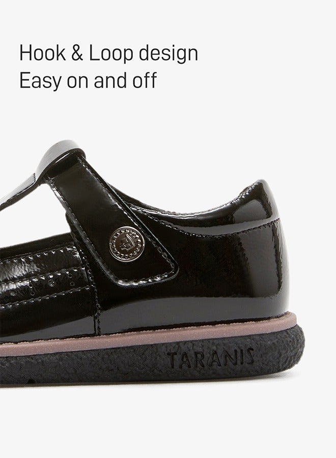 تارانيس أحذية أطفال تارانييس الكلاسيكية باللون الأسود اللامع مع فيونكة - Image 5