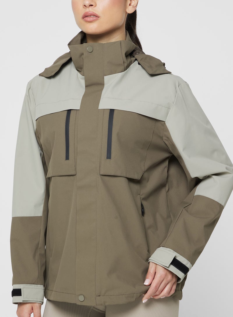 فورورد جاكيت مشي منسوج بألوان متدرجة - Image 3