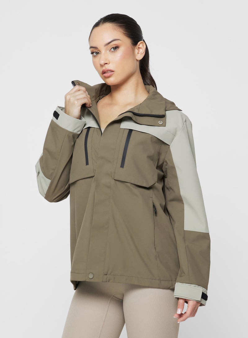 فورورد جاكيت مشي منسوج بألوان متدرجة - Image 1