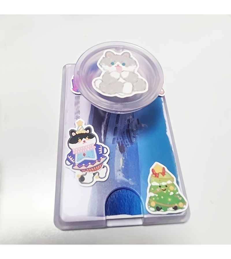 Colorful Magnetic Card Holder Ultra Thin Transparent Phone Card Case Compatible With IPhone 15 14 13 And Android ID Bank Access Transit Card Storage Portable Anti Lost Card Wallet For Students And Commuters - Image 1