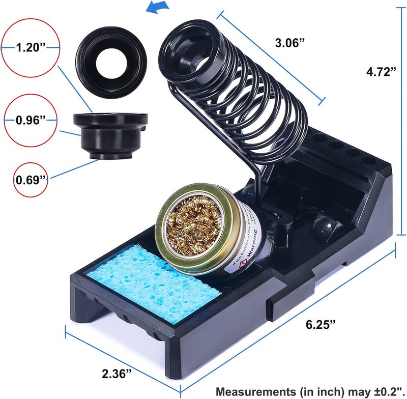 YIHUA X-4 Premium Soldering Iron Holder with Brass Wool and Cleaning Sponge - Image 2