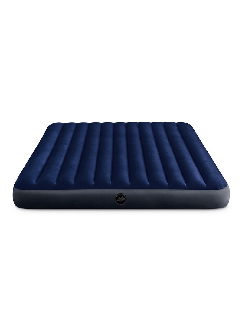 INTEX King Dura-Beam® Series Classic Downy Airbed 1.83x2.03m x 25cm – Blue and Black Combination, Fiber-Tech® Technology, Plush Top, Quick Inflation - Image 5