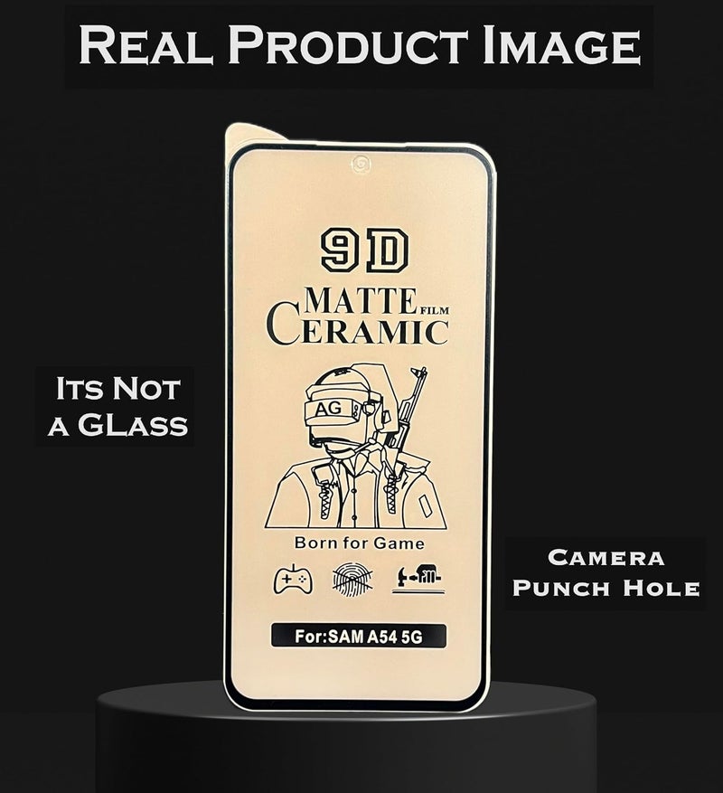 WonRia Matte Screen Guard Protector For Samsung A54 Smartphone (5G) Matte Fully Flexible Protector [Anti-Fingerprint|Anti-Glare] Edge To Edge-(It's Not Glass) - Image 2