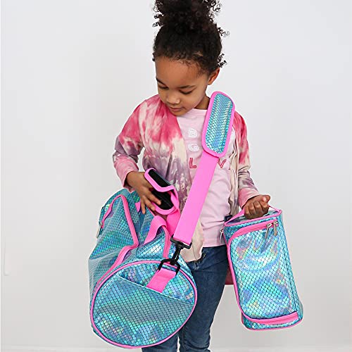 Wildkin Kids Dance Bag – Durable 600D Polyester Duffel Bag, Ideal for Ballet Class & Recitals - Mermaid Scales - Image 5