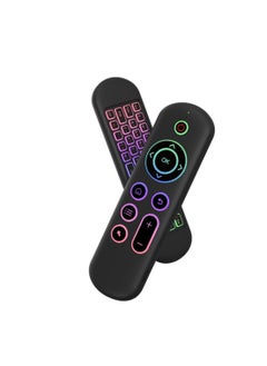 ماركة غير محددة لوحة مفاتيح M5 Air Mouse قابلة لإعادة الشحن 2.4G+BT5.2 لوحة مفاتيح لاسلكية صغيرة فأرة طائرة عن بعد 7 ألوان استشعار الحركة بإضاءة خلفية لصندوق تلفزيون Android/الكمبيوتر الشخصي/التلفزيون الذكي  - Image 1