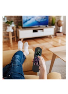ماركة غير محددة لوحة مفاتيح M5 Air Mouse قابلة لإعادة الشحن 2.4G+BT5.2 لوحة مفاتيح لاسلكية صغيرة فأرة طائرة عن بعد 7 ألوان استشعار الحركة بإضاءة خلفية لصندوق تلفزيون Android/الكمبيوتر الشخصي/التلفزيون الذكي  - Image 4