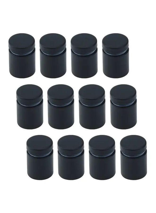 12 Pcs Matte Black Stainless Steel Standoffs Wall Mount Screws for Signs 1 Inch Length - Image 1