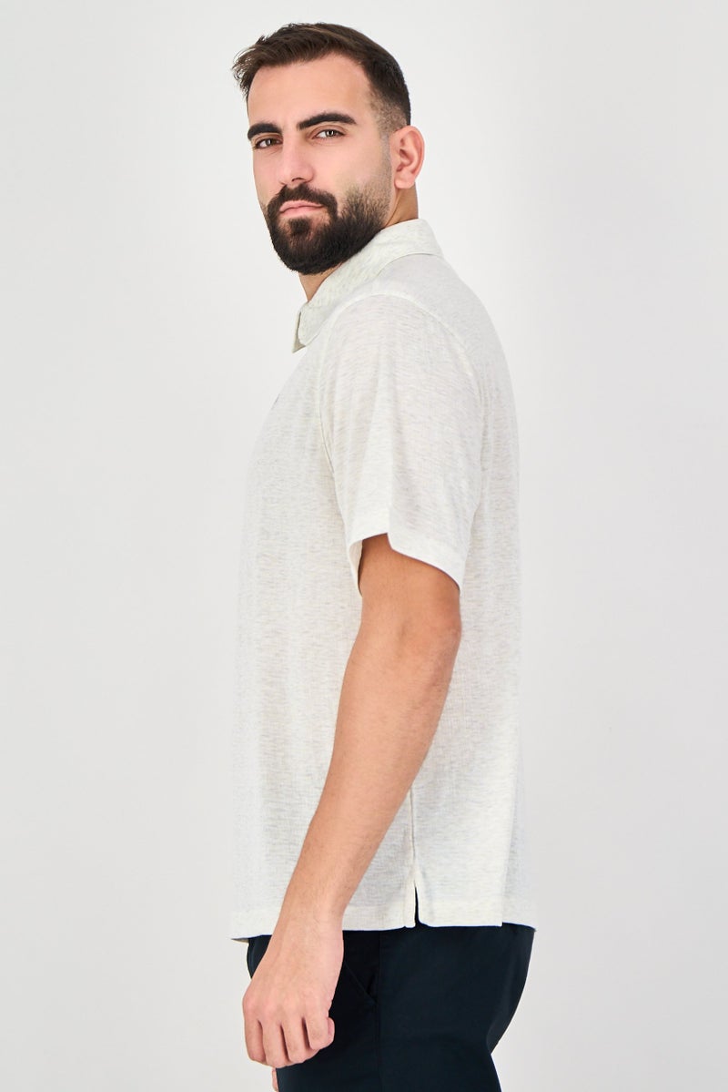 Rainforest Men Regular Fit Short Sleeve Heather Polo Shirt, Heather Grey - Image 2