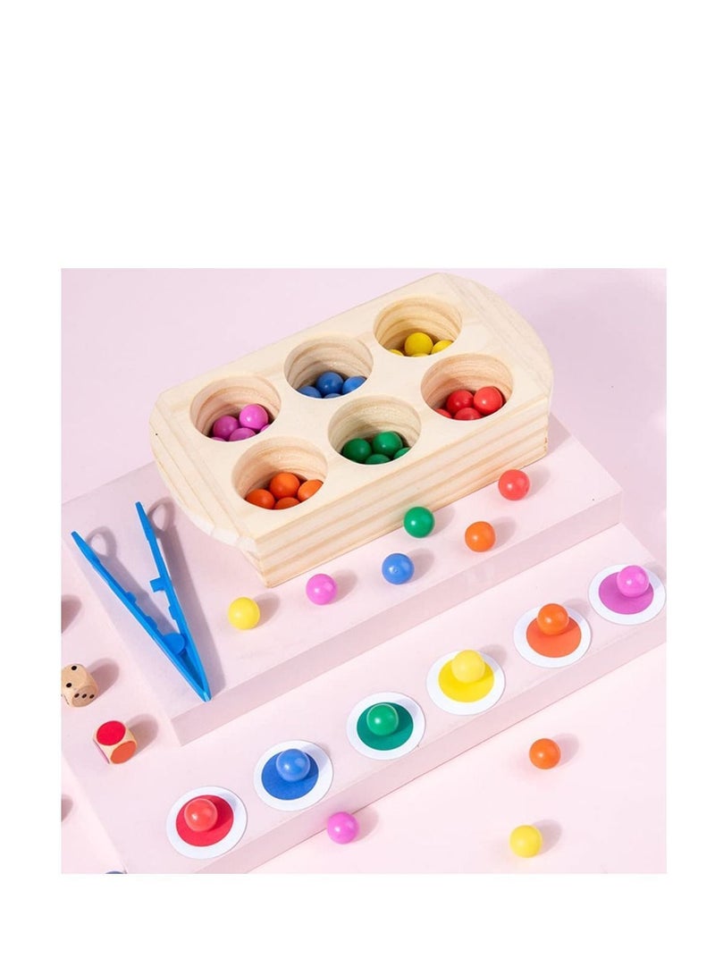 NIBEMINENT Color Sorting Toys Educational Montessori Games Math Counting and Puzzle Jigsaw for Kids 3 Year Old Up - Image 1