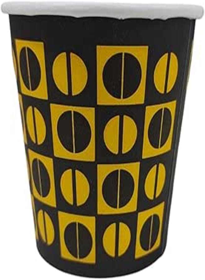 Disposable Paper Espresso Cups - 4 oz (6 cm Height) - Hot Drink Cups for Tea, Coffee, Macchiato - Ideal for Parties, Catering, and Offices - Available in Packs of 50 or 100 (100)