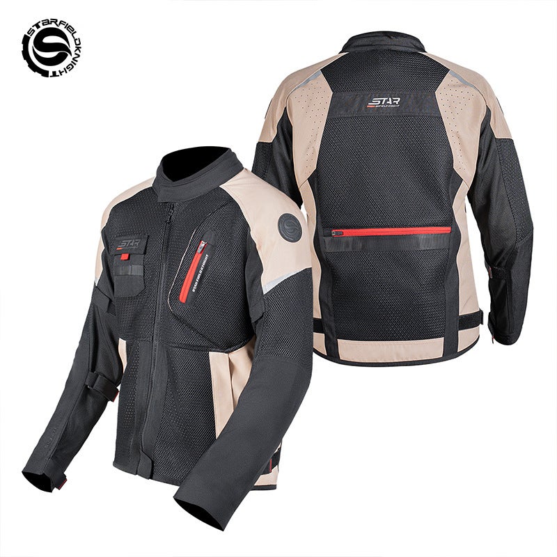 Star Knight Miller Motorcycle Riding Jacket Convertible Backpack Summer Breathable Men's SKJ871 - Image 1