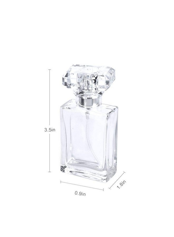Beauenty 2 pcs Travel Refillable Glass Perfume Bottle Portable Square Empty Glass Perfume Atomizer Bottle 30ml/1 oz. Spray Glass Bottle Atomizer Container,Black+White - Image 3
