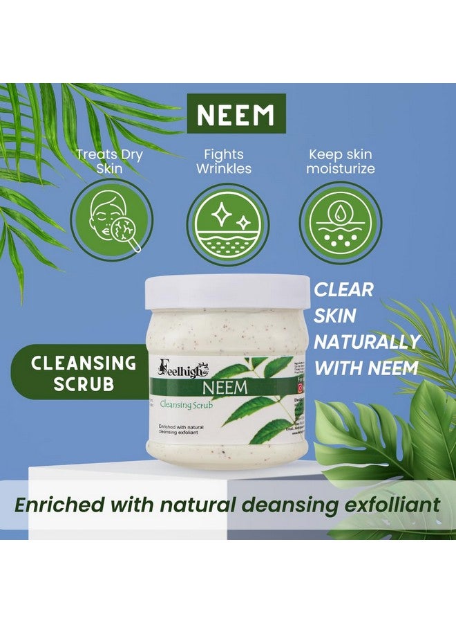 FEELHIGH Face & Body Neem Scrub Helps to Deep Cleansing Scrub Enriched Natural Neem Extract-500ml And Aloevera Scrub Enriched with Aloevera Extract 500ml Men & Women - Image 4
