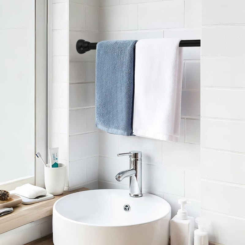 Tension Shower Curtain Rod 30-45cm Adjustable Telescopic Stainless Steel Pole No-drill Installation Clothes Hanging Rod for Indoor Bathroom and Bedroom - Image 5