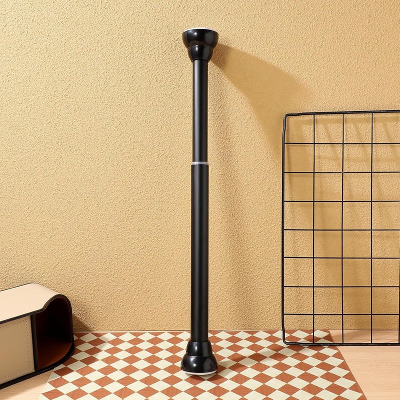 Tension Shower Curtain Rod 30-45cm Adjustable Telescopic Stainless Steel Pole No-drill Installation Clothes Hanging Rod for Indoor Bathroom and Bedroom - Image 4