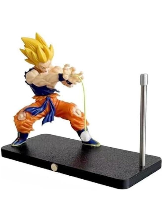 Super Saiyan Night Light, LED Wave Effect, Magnetic Display Stand (Blue) 