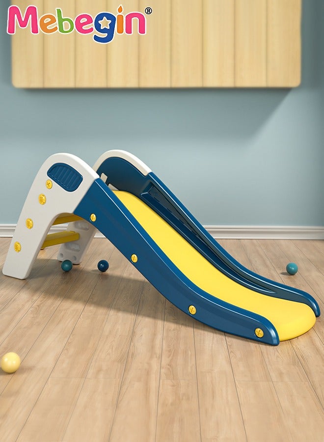 ميبيجين زلاجة للأطفال للاستخدام الداخلي والخارجي، مجموعة ألعاب تسلق قائمة بذاتها، زلاجة متينة ومتينة بتصميم ثلاثي المراحل، قاعدة صلبة، حواف وزوايا ناعمة، مسافات بين الدرجات 10.5 سم، هدايا مثالية للأطفال، 130*34*53 سم - Image 1