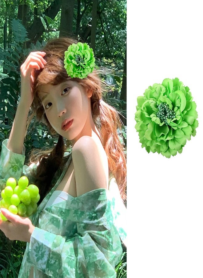 Geek-M Hair Flower Clips Brooch Boutique Hair Accessories Bohemia Hairpins for Women Girls Green - Image 3