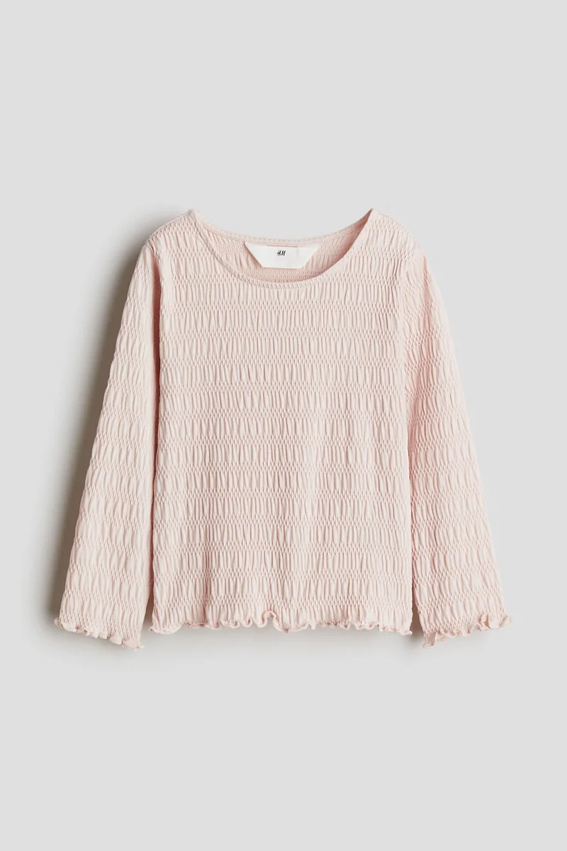 اتش اند ام Smocked jersey top