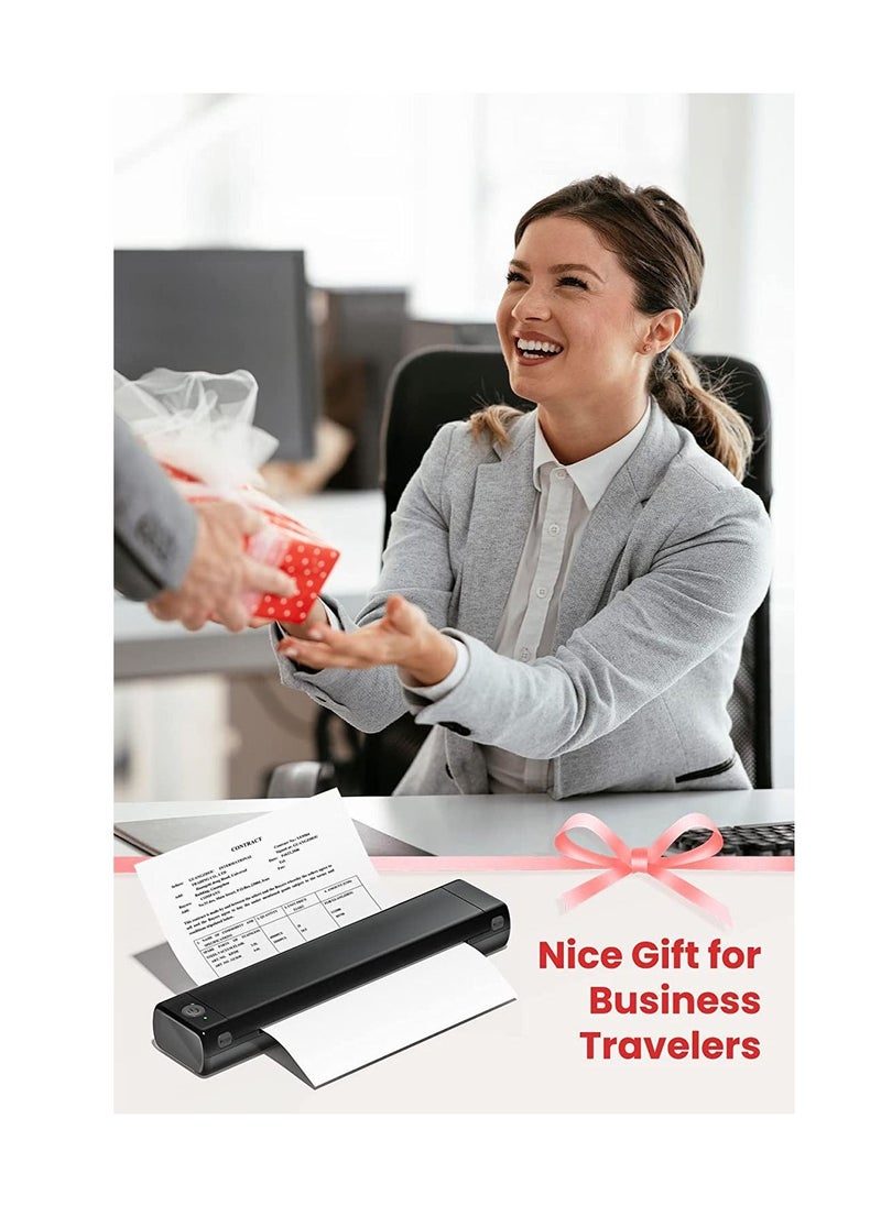 Generic - Portable Bluetooth Wireless M80F-A4 Thermal Mobile-Printer, Compact Inkless Printer for Travel, Support Phone & Laptop, Small Printers for Home Use Vehicles Office School Stencils - Image 1
