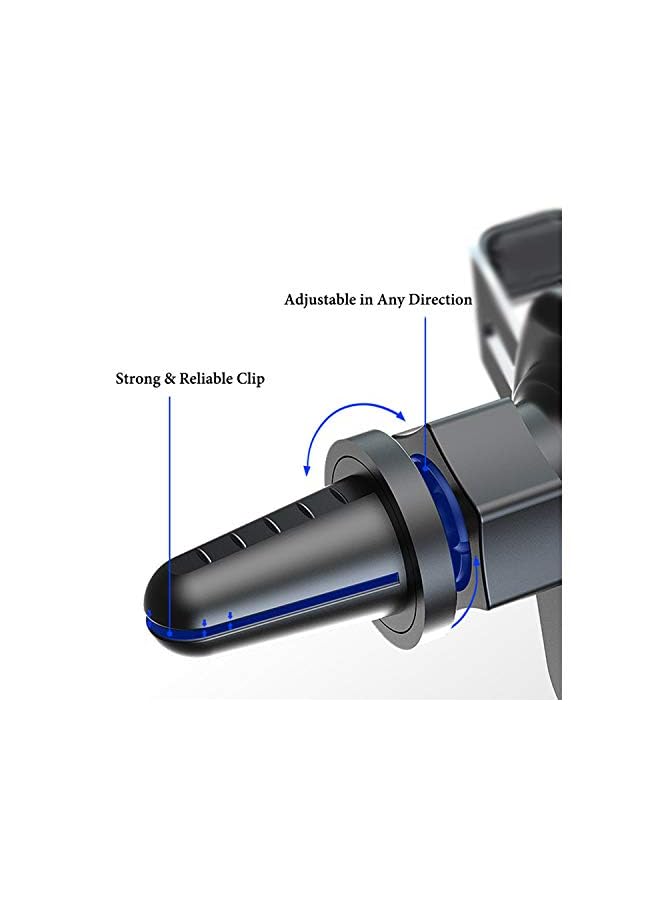 TYCOM Car Phone Holder, Diamond Gravity Air Vent Car Phone Holder, Auto Clamp Mount Clip Mobile Stand Cradle Compatible for iPhone 11 Pro XS XR 8 Plus 7 6, Samsung S10 S9 S8, Huawei P30, Google Pixel - Image 5