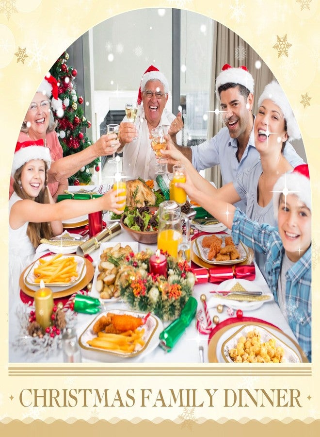 Potchen 100 Pcs Christmas Snowflake Dessert Plates Bulk 7 x 7 Inch Winter Gold Snowflake Paper Plates Disposable Square for Holiday Party Decorations Supplies - Image 4