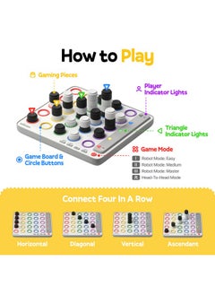 Giiker GiiKER Smart Four, 3D AI-Powered 4 in a Row Game, Strategy Board Games with Integrated Referee for 1-2 Players, Travel Games for Ages 6-12 and up, Birthday Gift for Kids Family Game Night  - Image 3