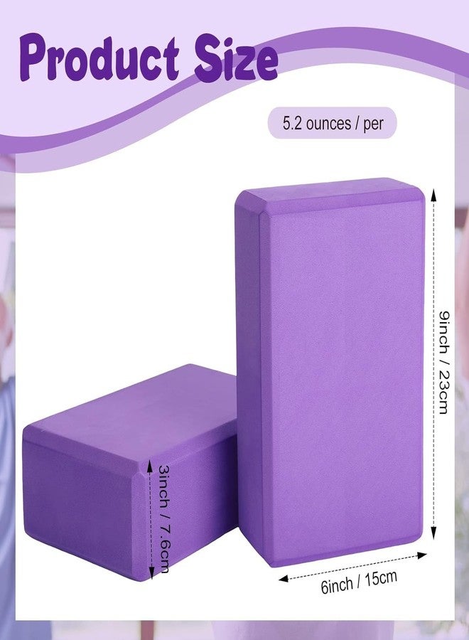MENOVAS Yoga Blocks 2 Pack, EVA Foam Yoga Block Supportive Latex-Free, Non-Slip Exercise Blocks, Yoga Accessories for Pilates, Meditation, Balance, Stretching and Deep Poses(Multi) - Image 5