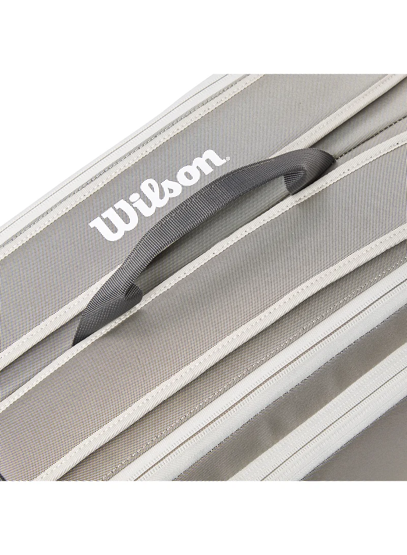 Wilson Tour Tennis Racket Bag, Grey, Adults, Holds up to 6 Rackets