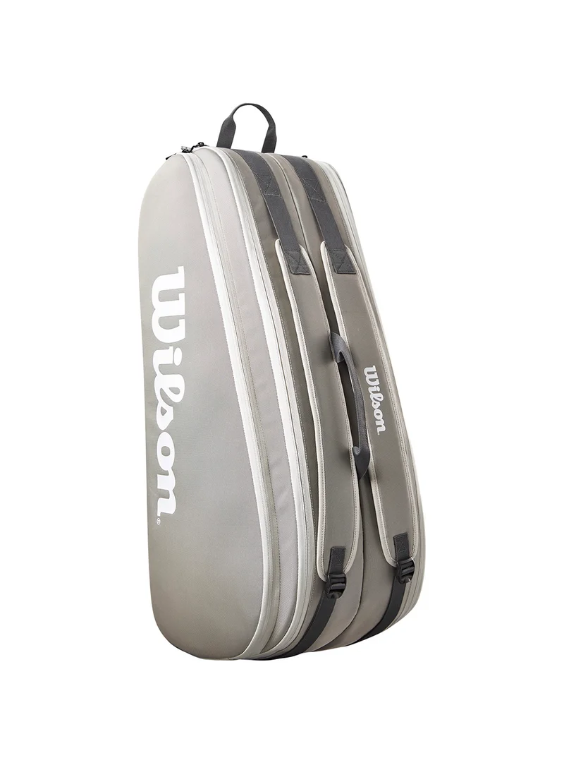 Wilson Tour Tennis Racket Bag, Grey, Adults, Holds up to 6 Rackets
