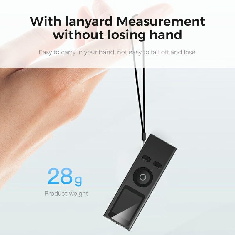 protium Mini Laser Rangefinder 30M, LED Screen Accurate Mini Laser Range Finder USB Charging Intelligent Multi-function High Precision Measuring Instrument - Image 4