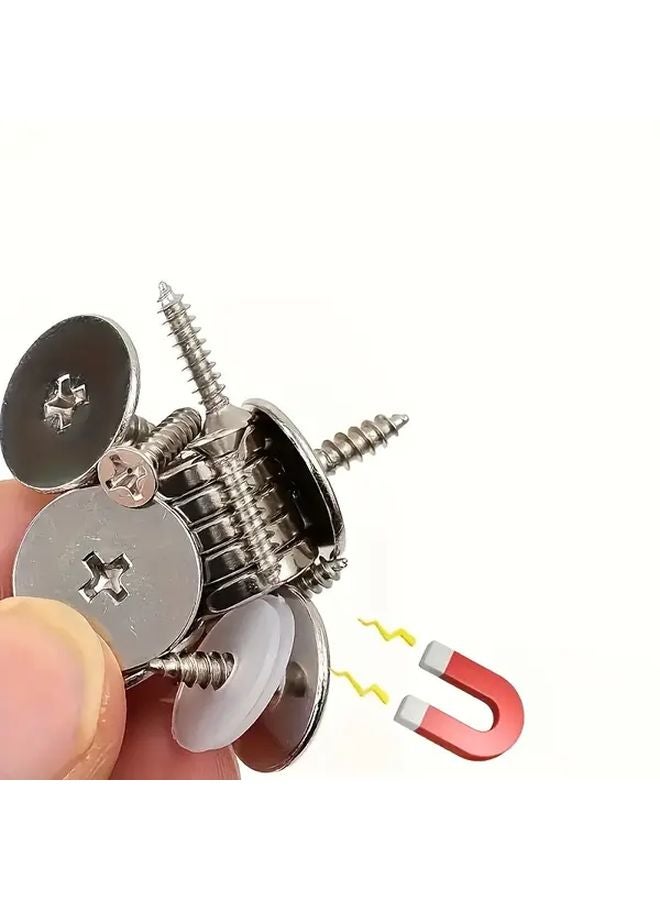 6 مجموعات من مغناطيس أبواب خزائن معدنية متينة مصاريع مغناطيسية غير مرئية للإغلاق - Image 5