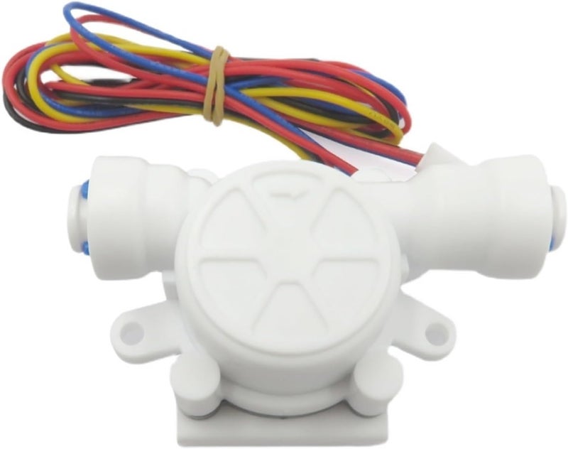 Water Flow Meters, 1/4" 3/8" Quick TDS Water Flow Sensor 1.75MPa Hall Sensor PE Pipe Turbine Flowmeter DC5~18V Water Quality Inspection Sensor(1/4",5 wire) - Image 2