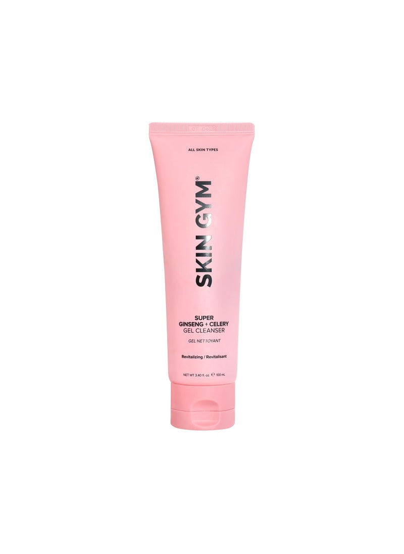 SKIN GYM SKIN GYM Super Ginseng Gel Cleanser Face Wash, Pore Cleanser for Glowing Skin with Celery Seed, Ginseng Root, and Citric Acid, Visibly Tones, Revitalizes, and Fights Signs of Aging 