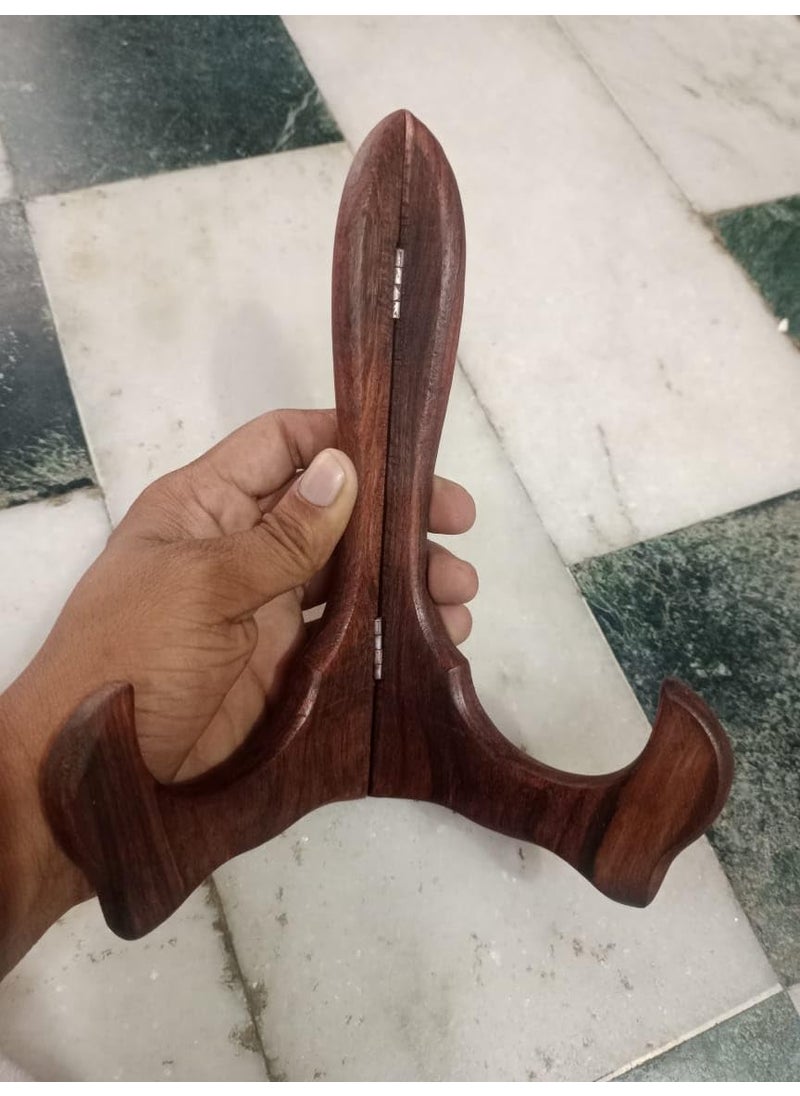 KARAFT WILA KARAFT WILA Sheesham Wooden Plate Stand Shield Easels Chakla Holder Paltter Display Stand Wooden Decorative Display Stand 1 Peice  - Image 1