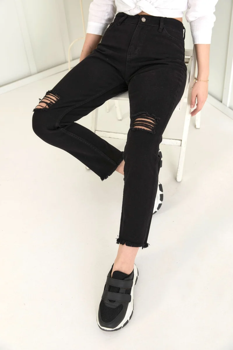 Tofisa 11603-BLACK Gabardine Trousers