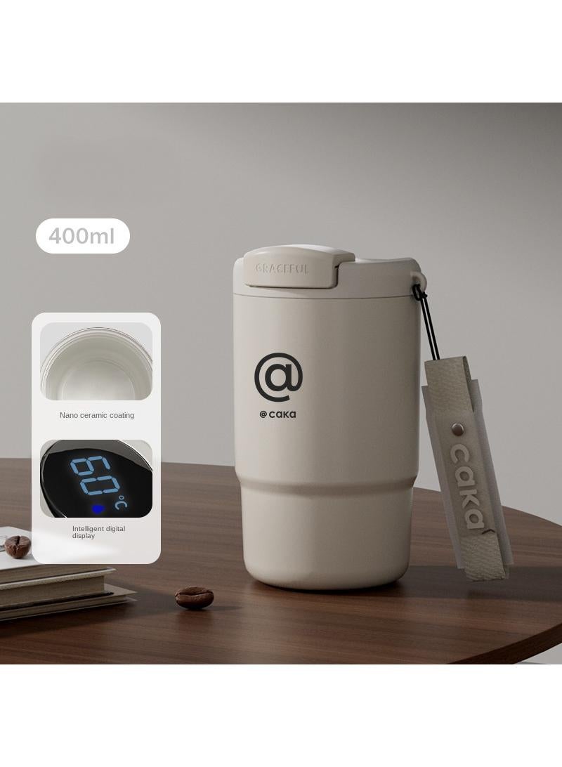 Y&D Intelligent Temperature Measuring Coffee Cup Ceramic Liner Insulation Cup High Appearance Portable Cup 400ml - Image 1