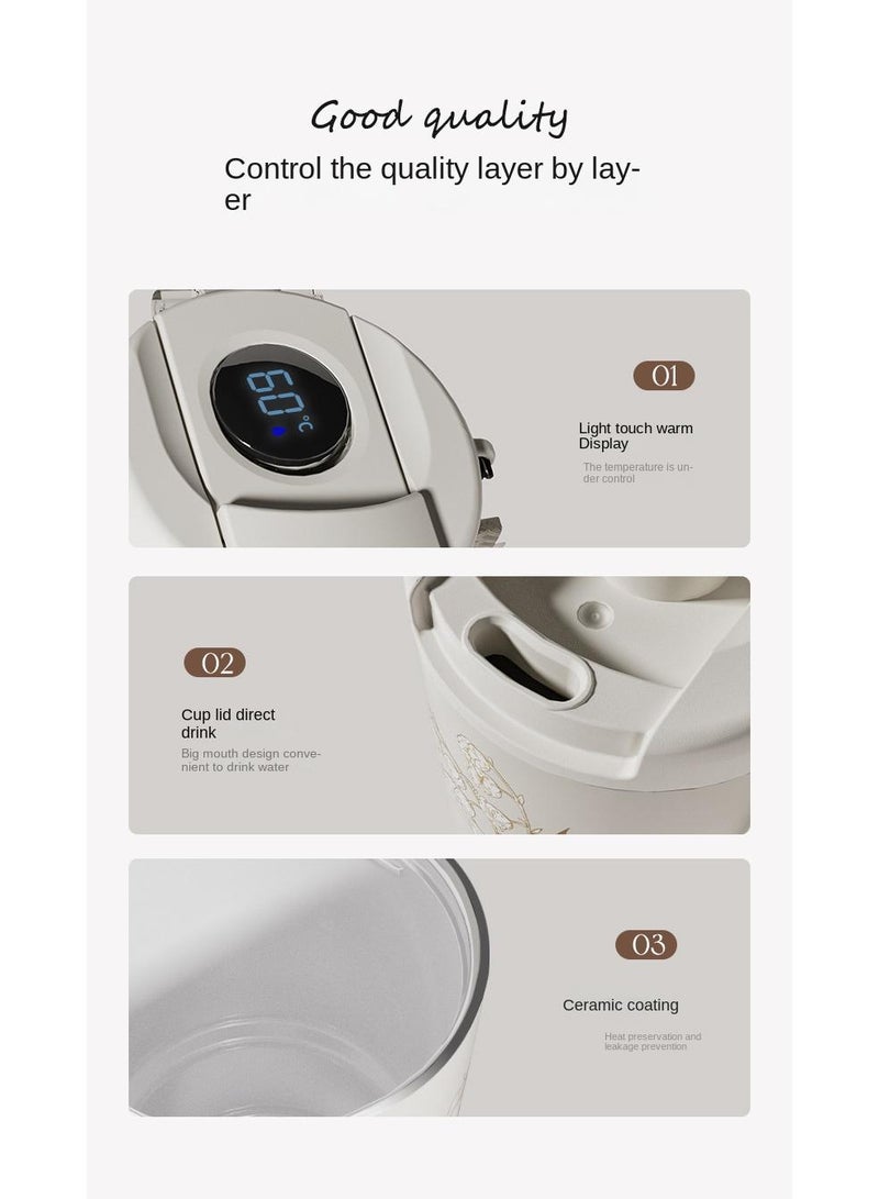 Y&D Intelligent Temperature Measuring Coffee Cup Ceramic Liner Insulation Cup High Appearance Portable Cup 400ml - Image 4