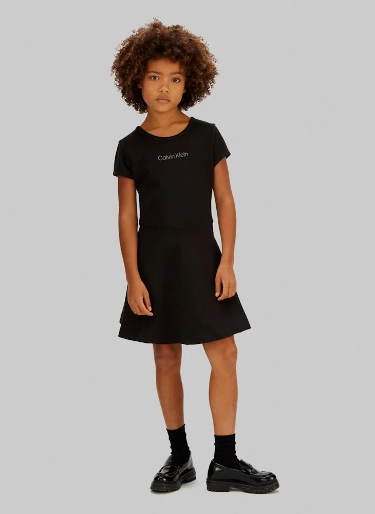 Calvin Klein Jeans Youth Punto Short Sleeve Dress